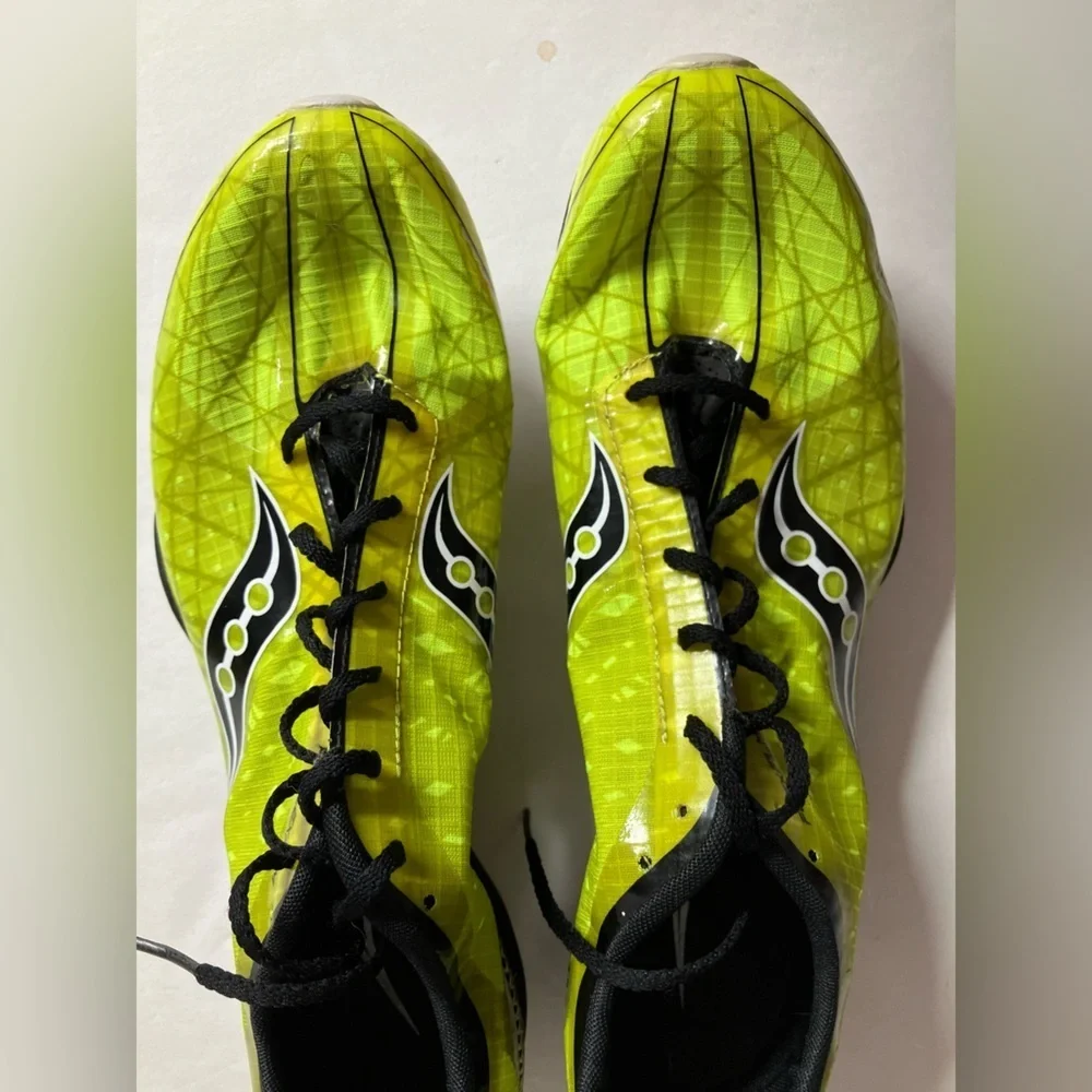Saucony Men’s Shay XC3 Spike Running Shoe/Cleats, Size 11.5, Neon Green/Black